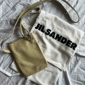 Jil Sander Mini Leather Messenger Bag